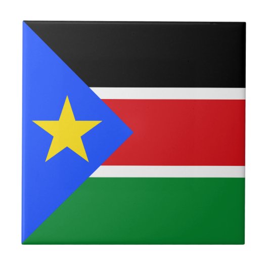 Vlag van Zuid-Soedan Tegeltje (Voorkant)