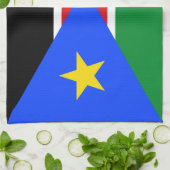 Vlag van Zuid-Soedan Theedoek (Gevouwen)