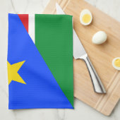 Vlag van Zuid-Soedan Theedoek (Quarter Fold)
