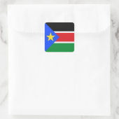 Vlag van Zuid-Soedan Vierkante Sticker (Tas)