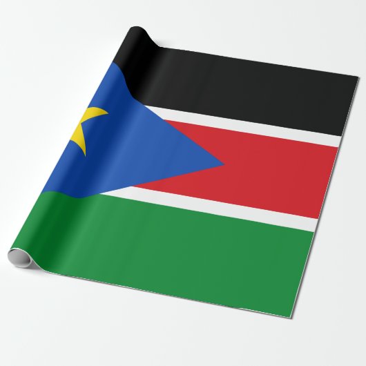 Vlag van Zuid-Sudan (Afrika) Cadeaupapier (Uitgerold)
