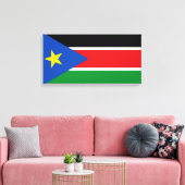 Vlag van Zuid-Sudan (Afrika) Canvas Afdruk (Insitu (Woonkamer))