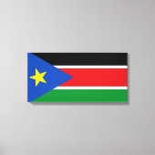 Vlag van Zuid-Sudan (Afrika) Canvas Afdruk (Voorkant)