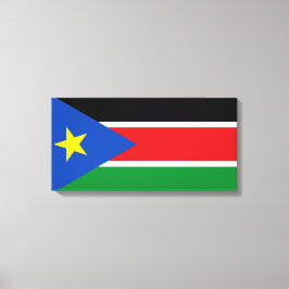 Vlag van Zuid-Sudan (Afrika) Canvas Afdruk
