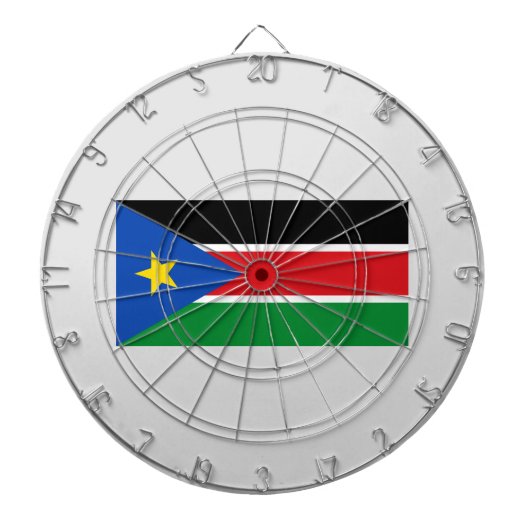 Vlag van Zuid-Sudan (Afrika) Dartbord (Voorkant)