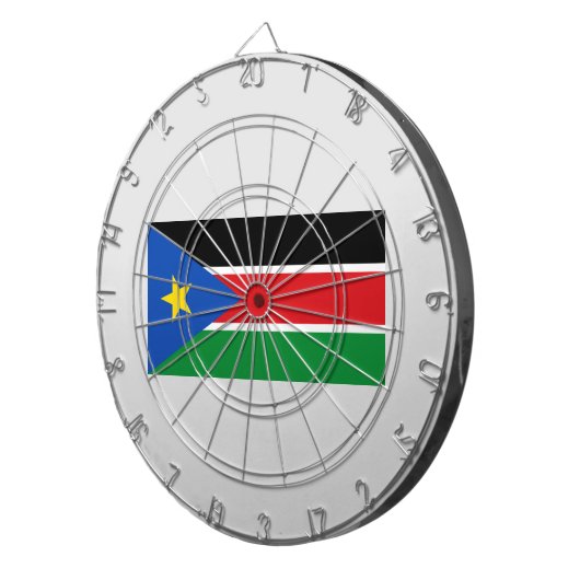 Vlag van Zuid-Sudan (Afrika) Dartbord (Voorkant Rechts)
