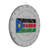 Vlag van Zuid-Sudan (Afrika) Dartbord (Voorkant Links)