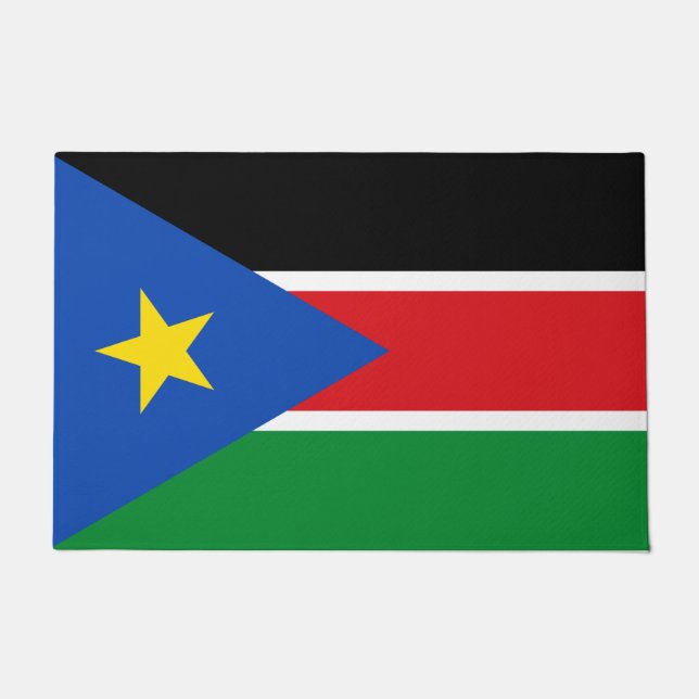 Vlag van Zuid-Sudan (Afrika) Deurmat (Voorkant)