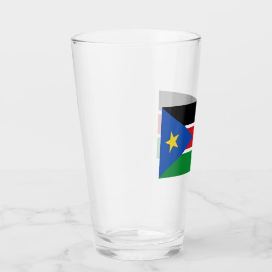 Vlag van Zuid-Sudan (Afrika) Glas (Rechts)