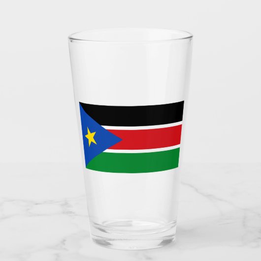 Vlag van Zuid-Sudan (Afrika) Glas (Voorkant)