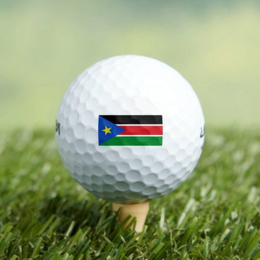 Vlag van Zuid-Sudan (Afrika) Golfballen (Insitu Shirt)