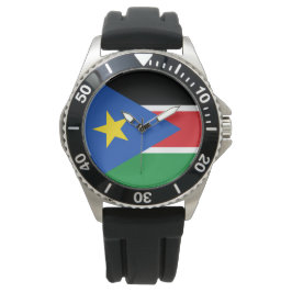 Vlag van Zuid-Sudan (Afrika) Horloge