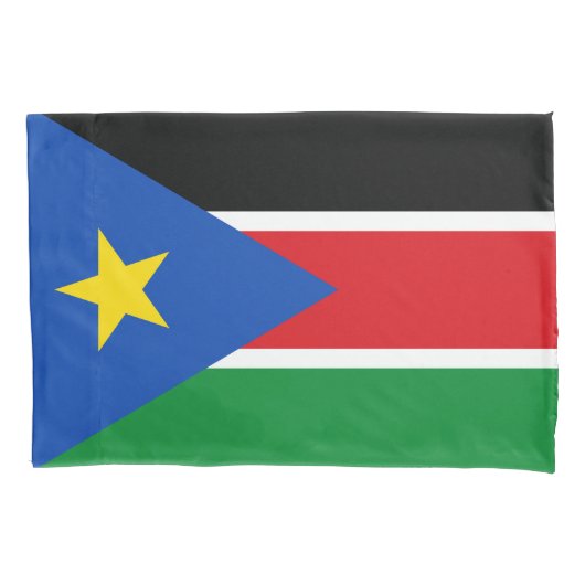 Vlag van Zuid-Sudan (Afrika) Kussensloop (Voorkant-Links)