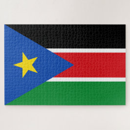 Vlag van Zuid-Sudan (Afrika) Legpuzzel