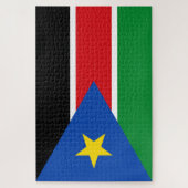 Vlag van Zuid-Sudan (Afrika) Legpuzzel (Verticaal)