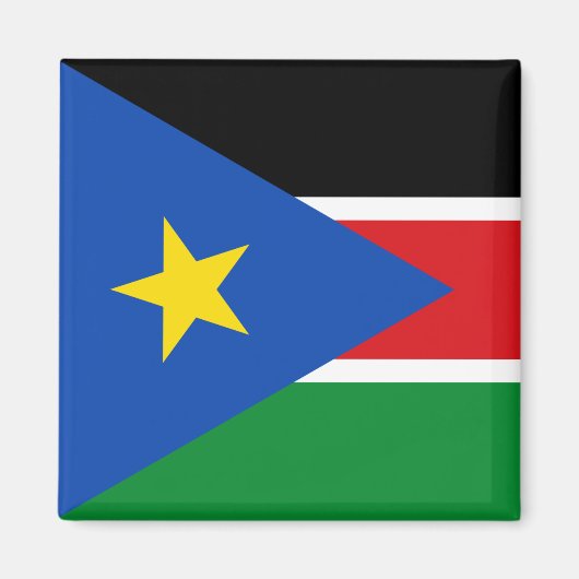 Vlag van Zuid-Sudan (Afrika) Magneet (Voorkant)