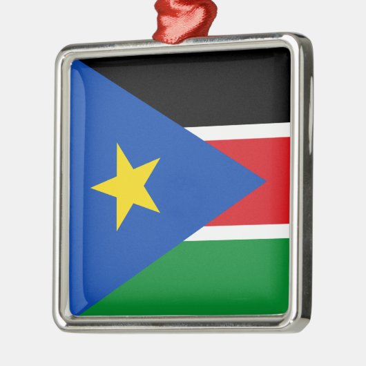 Vlag van Zuid-Sudan (Afrika) Metalen Ornament (Links)