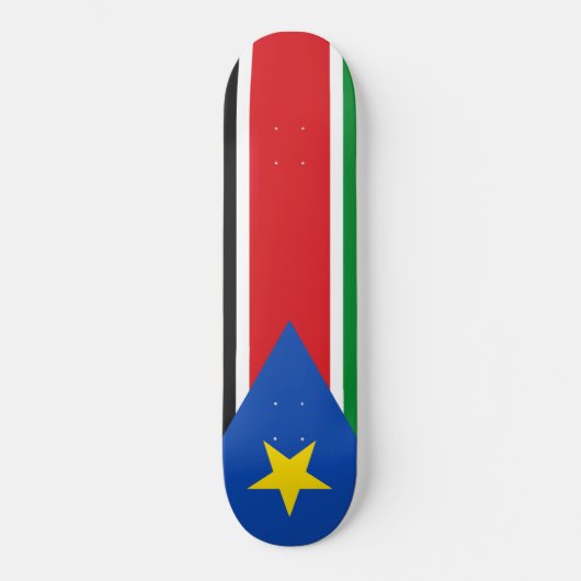 Vlag van Zuid-Sudan (Afrika) Persoonlijk Skateboard (Voorkant)