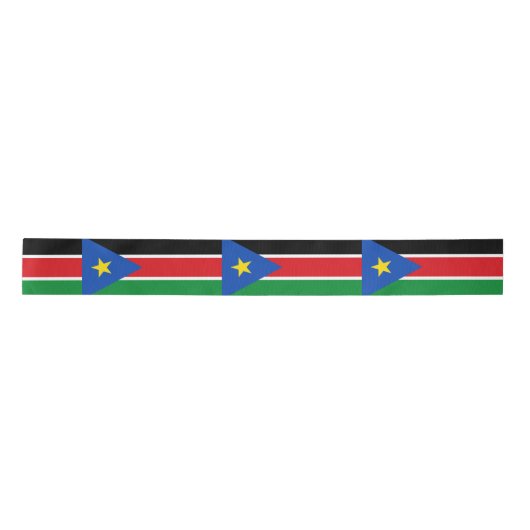 Vlag van Zuid-Sudan (Afrika) Satijnen Lint (Voorkant)