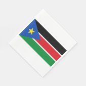 Vlag van Zuid-Sudan (Afrika) Servet (Hoek)