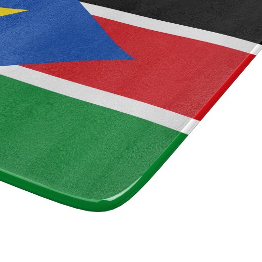Vlag van Zuid-Sudan (Afrika) Snijplank (Hoek)