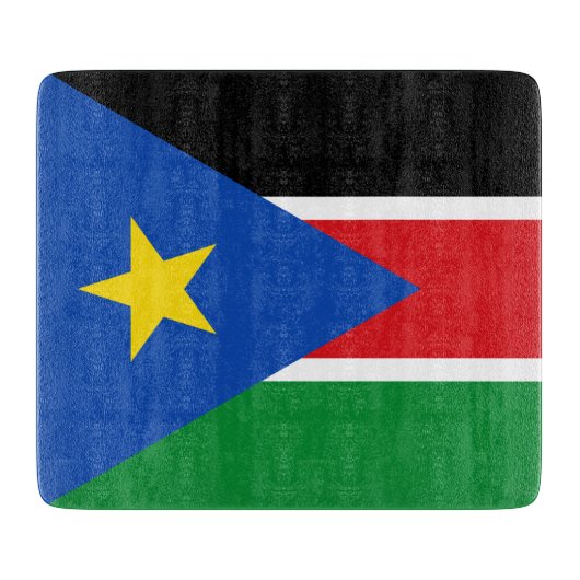 Vlag van Zuid-Sudan (Afrika) Snijplank (Voorkant)