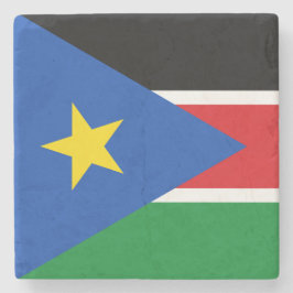 Vlag van Zuid-Sudan (Afrika) Stenen Onderzetter