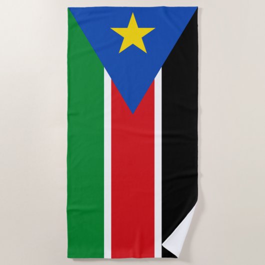 Vlag van Zuid-Sudan (Afrika) Strandlaken (Voorkant)