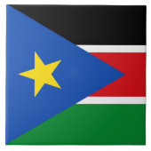 Vlag van Zuid-Sudan (Afrika) Tegeltje (Voorkant)