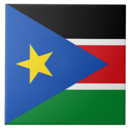 Vlag van Zuid-Sudan (Afrika) Tegeltje