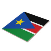 Vlag van Zuid-Sudan (Afrika) Tegeltje (Zijkant)