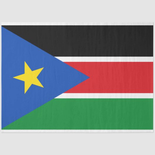 Vlag van Zuid-Sudan (Afrika) Tissuepapier (Voorkant)