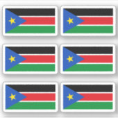 Vlag van Zuid-Sudan - een collectie Sticker (Voorkant)