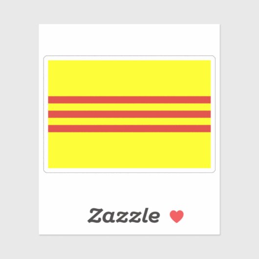 Vlag van Zuid-Vietnam (1955-1975) Sticker (Vel)