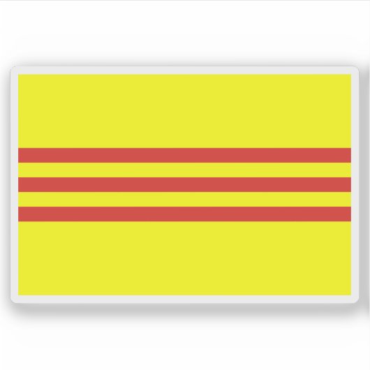 Vlag van Zuid-Vietnam (1955-1975) Sticker (Voorkant)