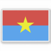 Vlag van Zuid-Vietnam (1975-1976) Sticker (Voorkant)
