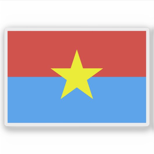 Vlag van Zuid-Vietnam (1975-1976) Sticker (Voorkant)