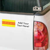 Vlag van Zuid-Vietnam Bumpersticker (Op Truck)