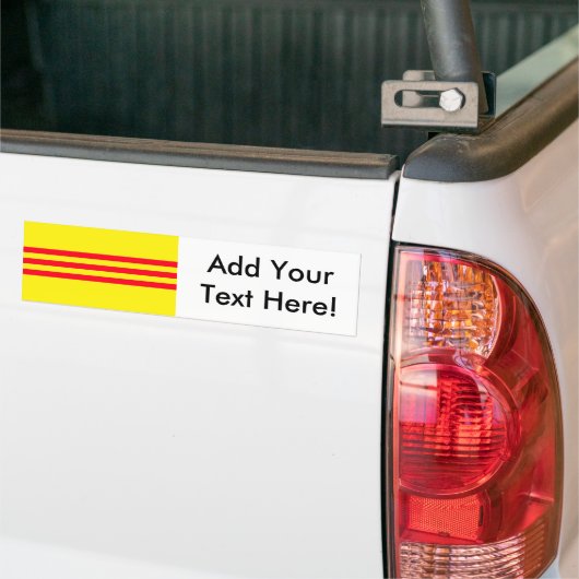 Vlag van Zuid-Vietnam Bumpersticker (Op Truck)