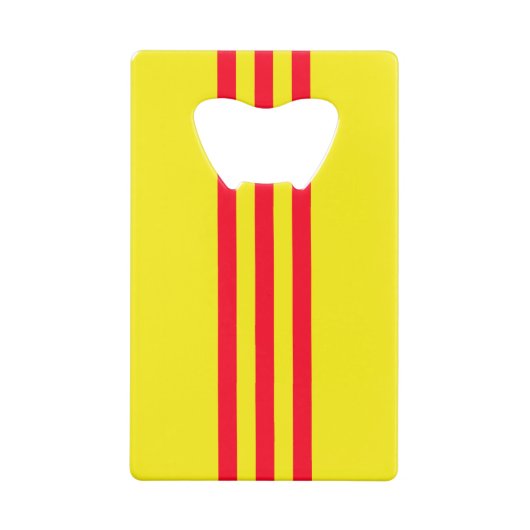 Vlag van Zuid-Vietnam Creditkaart Flessenopener (Achterkant)