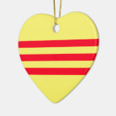 Vlag van Zuid-Vietnam Keramisch Ornament (Links)