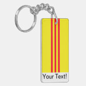 Vlag van Zuid-Vietnam Sleutelhanger (Voorkant Links)