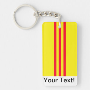 Vlag van Zuid-Vietnam Sleutelhanger