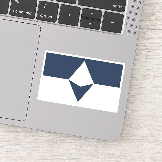 Vlag van Zuidelijk Antarctica Sticker (Detail)