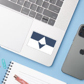 Vlag van Zuidelijk Antarctica Sticker (Laptop met iPhone)