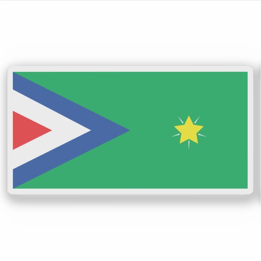 Vlag van Zuidwest Ethiopië, Ethiopië Sticker (Voorkant)
