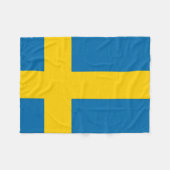 Vlag_van_Zweden 6k Fleece Deken (Voorkant (Horizontaal))
