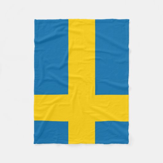 Vlag_van_Zweden 6k Fleece Deken (Voorkant)