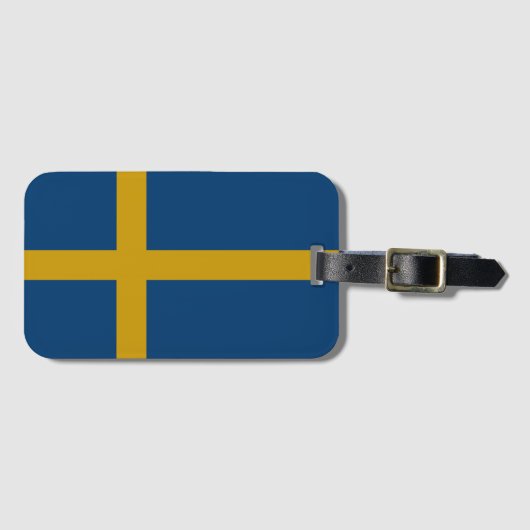 Vlag van Zweden Bagagelabel (Voorkant (horizontaal))