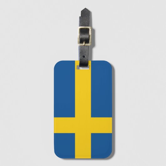 Vlag van Zweden Bagagelabel (Voorkant (verticaal))